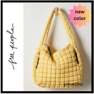 Free People Quilted Carryall Dandelion Yellow